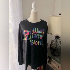 NWT Disney World Parks Black Long Sleeve Shirt